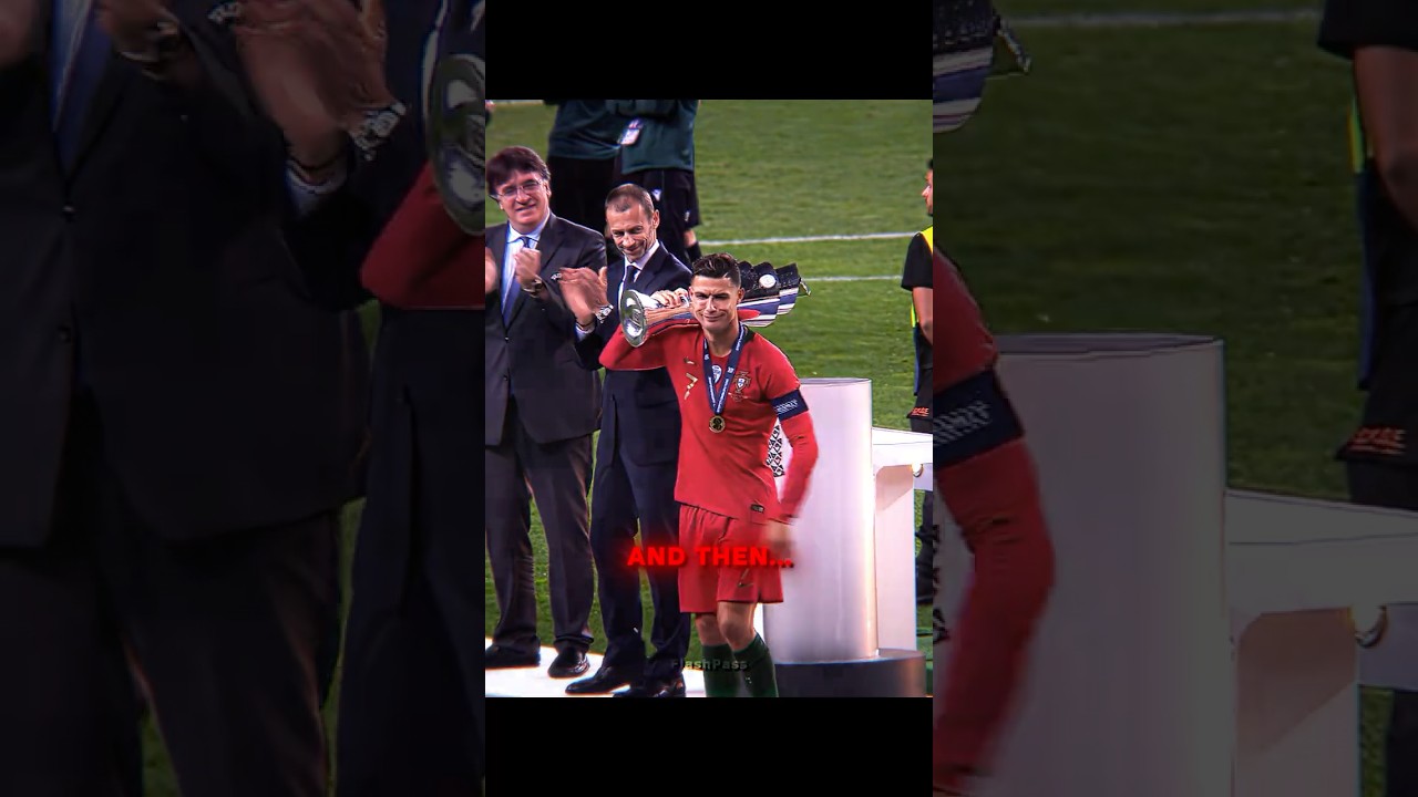Ronaldo sigma reaction on trophy🥶