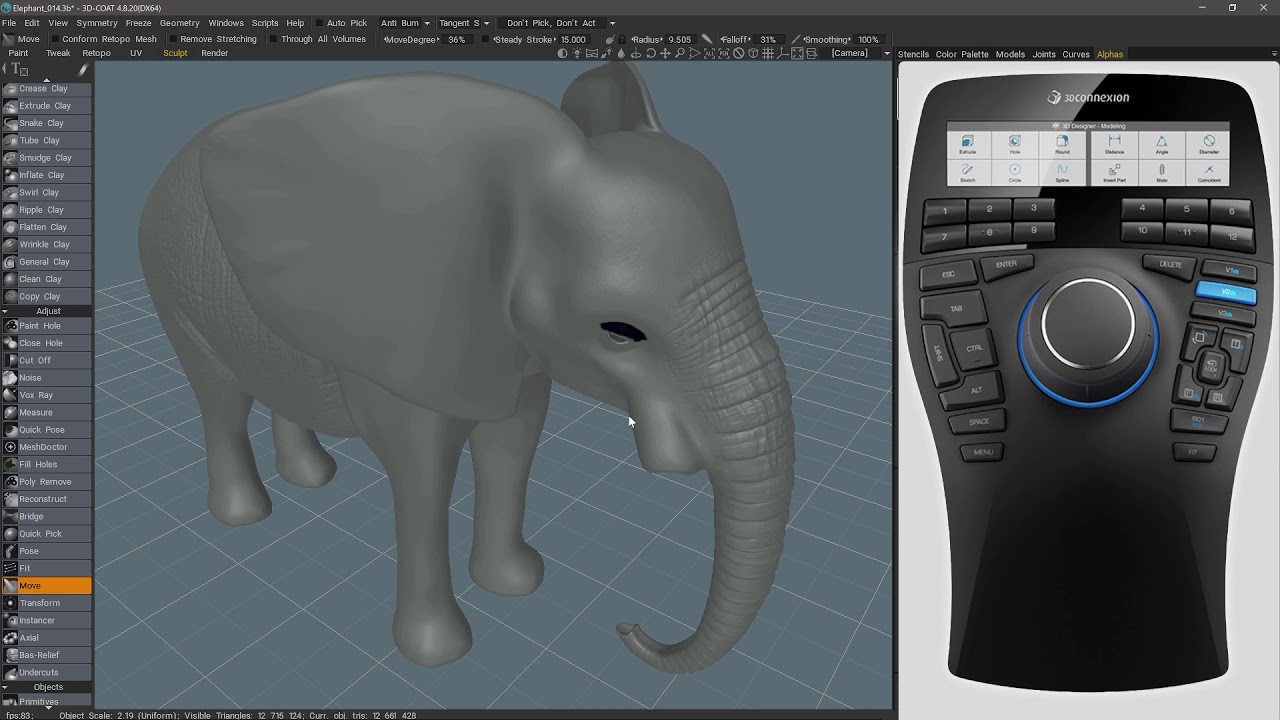 3dconnexion Support in 3DCoat Pt.2: Device Configuration
