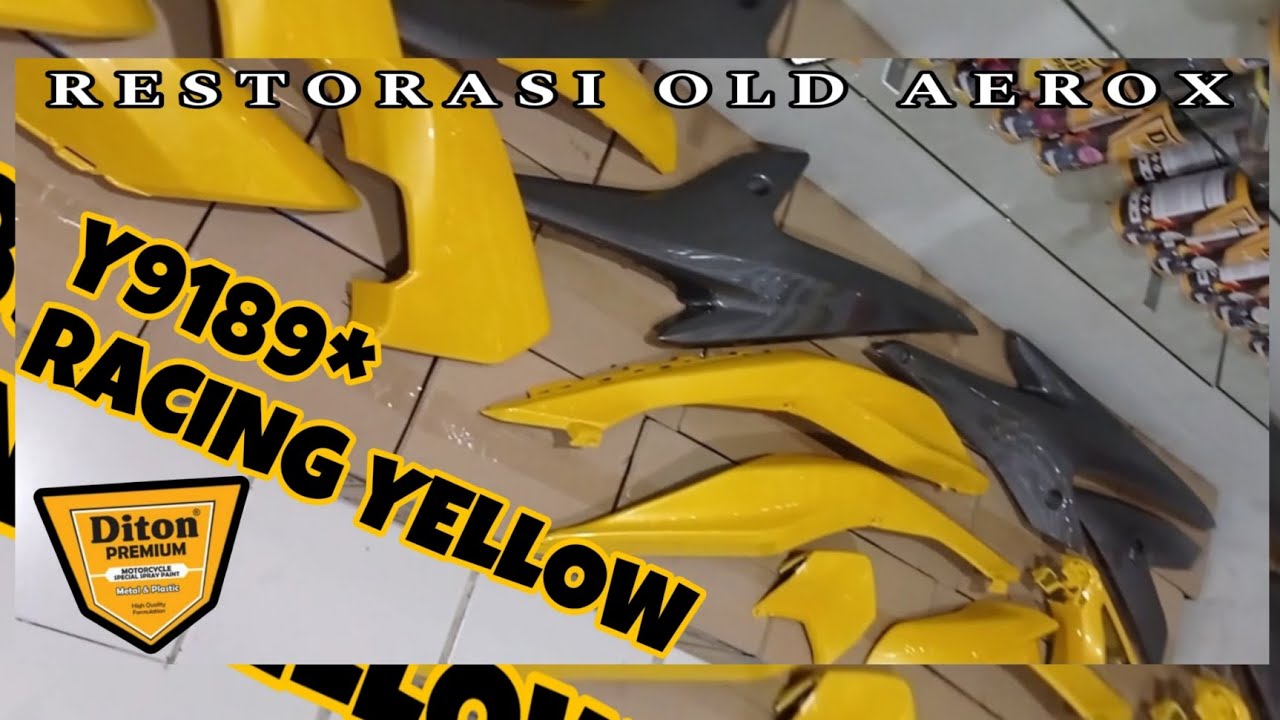 Repaint full body Yamaha Aerox old kuning | Racing Yellow Y9189* Diton Premium