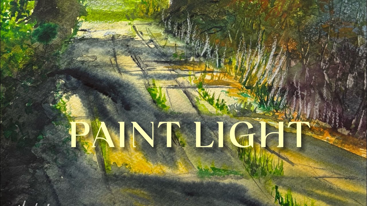 How to Paint Realistic Sunlight in Watercolor | Step-by-Step Landscape Tutorial