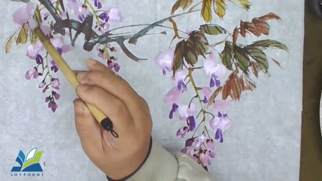 紫藤花畫法 趙文雄