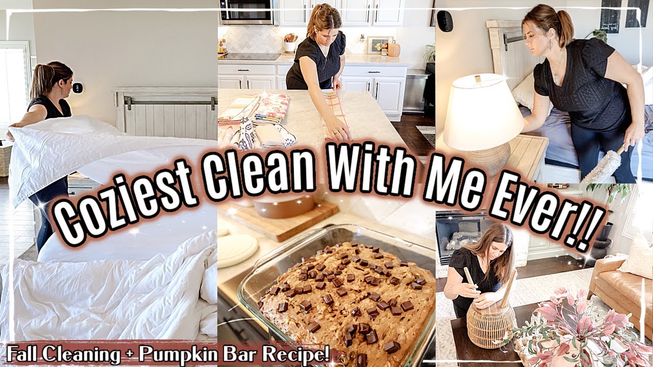 🍂 COZY FALL CLEAN WITH ME 2023 + FALL RECIPE :: RELAXING CLEANING MOTIVATION