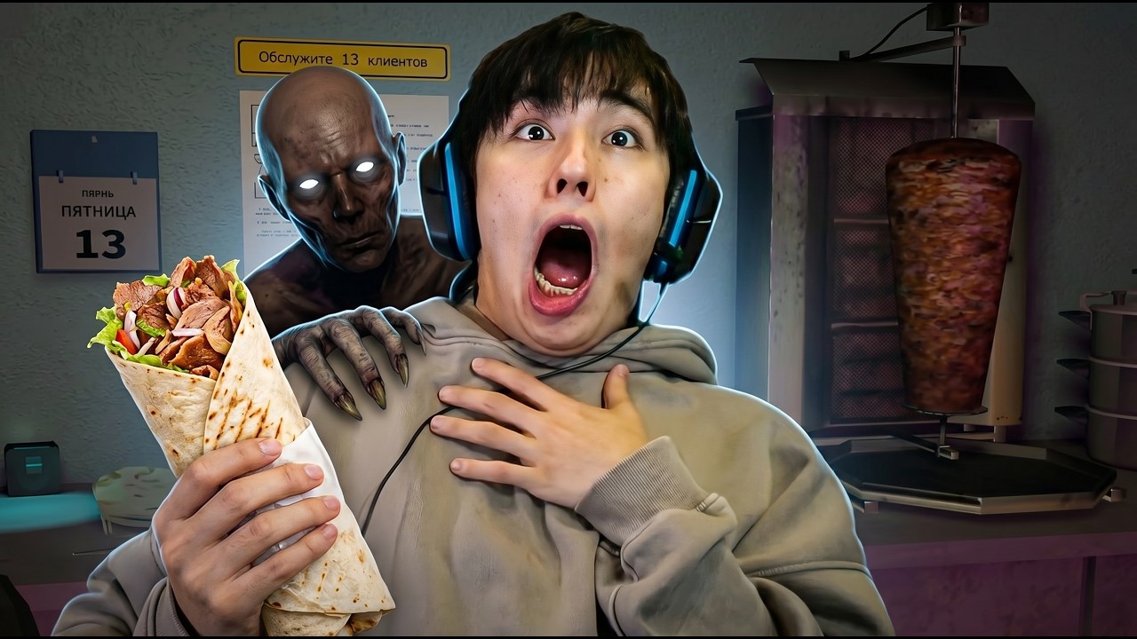 АСЛАН УСТРОИЛСЯ РАБОТАТЬ в ШАУРМЕЧНУЮ СО СКРИМЕРАМИ в ROBLOX!😲 Scary Shawarma Kiosk
