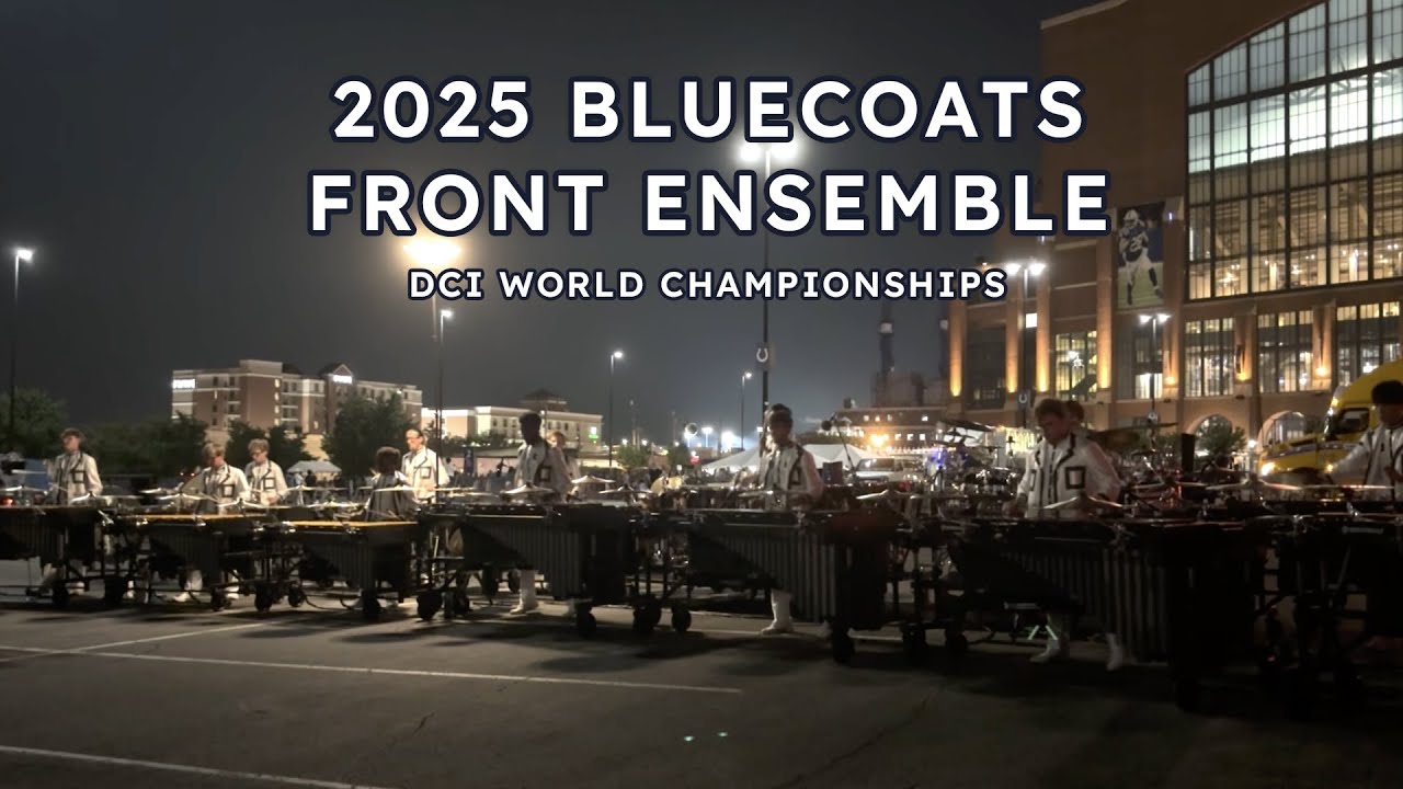 2025 Bluecoats Front Ensemble In The Lot @ DCI World Championships