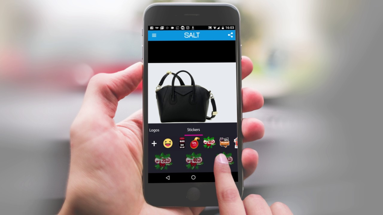 SALT app - Create a Christmas sale banner for your business