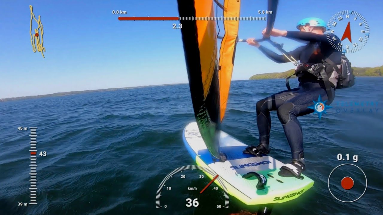 Gusty Flights / Slingshot Infinity 76 / Slingshot Dialer 145 / 6m² Rigg / 02.05.24 Telemetry Overlay