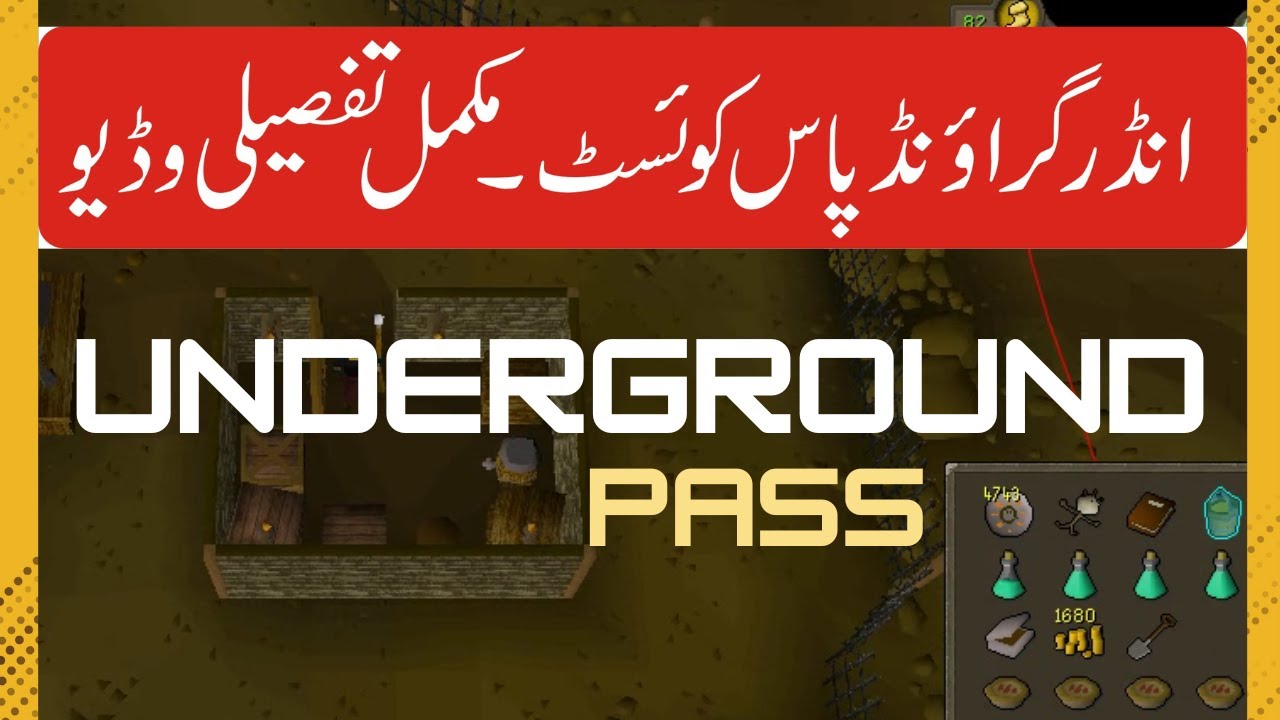 Underground Pass Quest I OSRS URDU I Osrs quick guide 2025