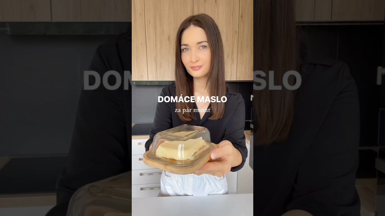 Recept na dom&aacute;ce maslo 🧈 #recept #recipe #butter #homemade #easyrecipe