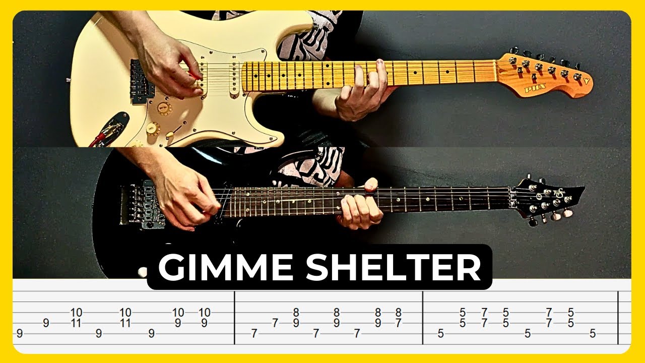 Gimme Shelter - The Rolling Stones | Tabs | Guitar Lesson | Cover | Solo | All Guitar Parts