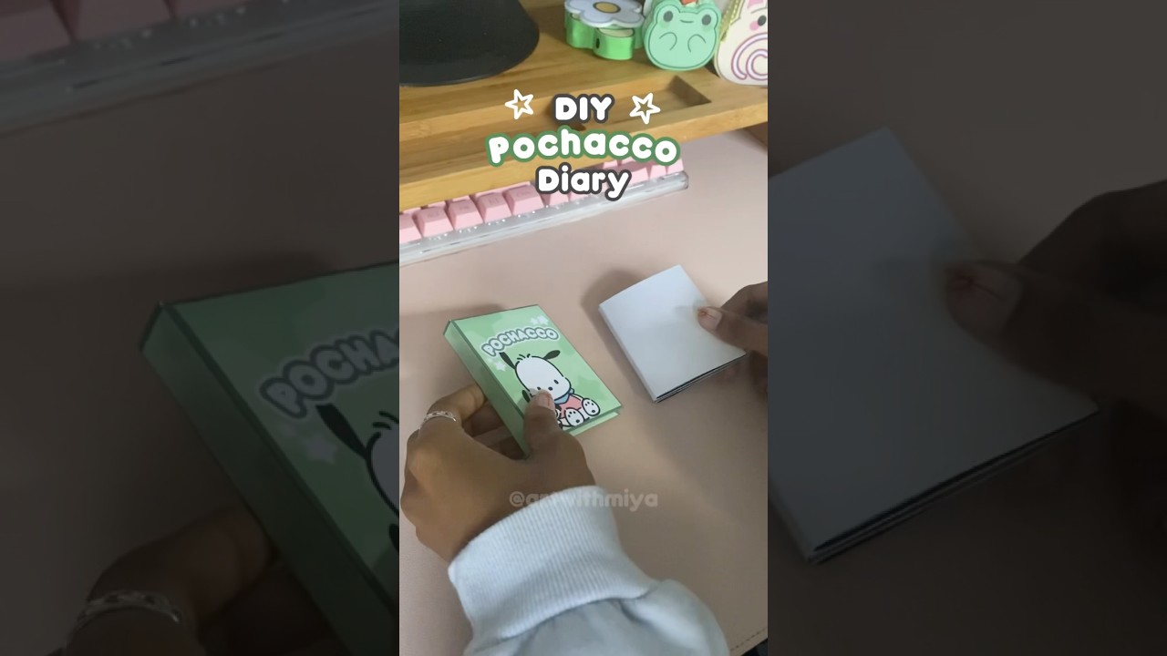 Making A Pochacco Diary! 🐾💚 #papercraft #craftideas #sanrio #pochacco #craft #diy #diygiftidea