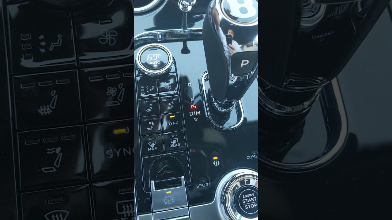 2020 Bentley Continental GT/C Center control overview (A/C, Seat vent/heat, soft top, PDC)