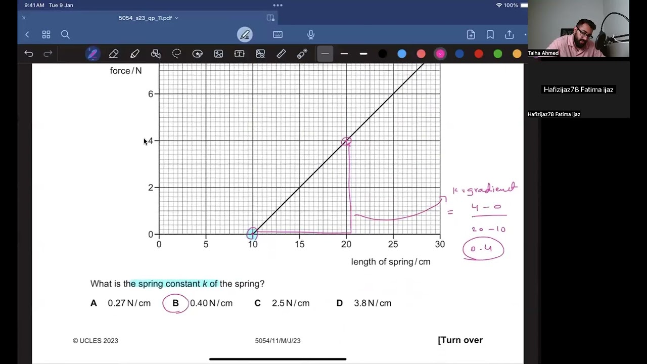 O level Physics 5054 May/June 2023 Paper 11 [SOLVED]