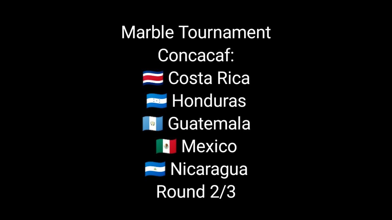 Marble Tournament | Marble Soccer | Concacaf Round 2/3 | Confederations Cup | 🇨🇷🇭🇳🇬🇹🇲🇽🇳🇮