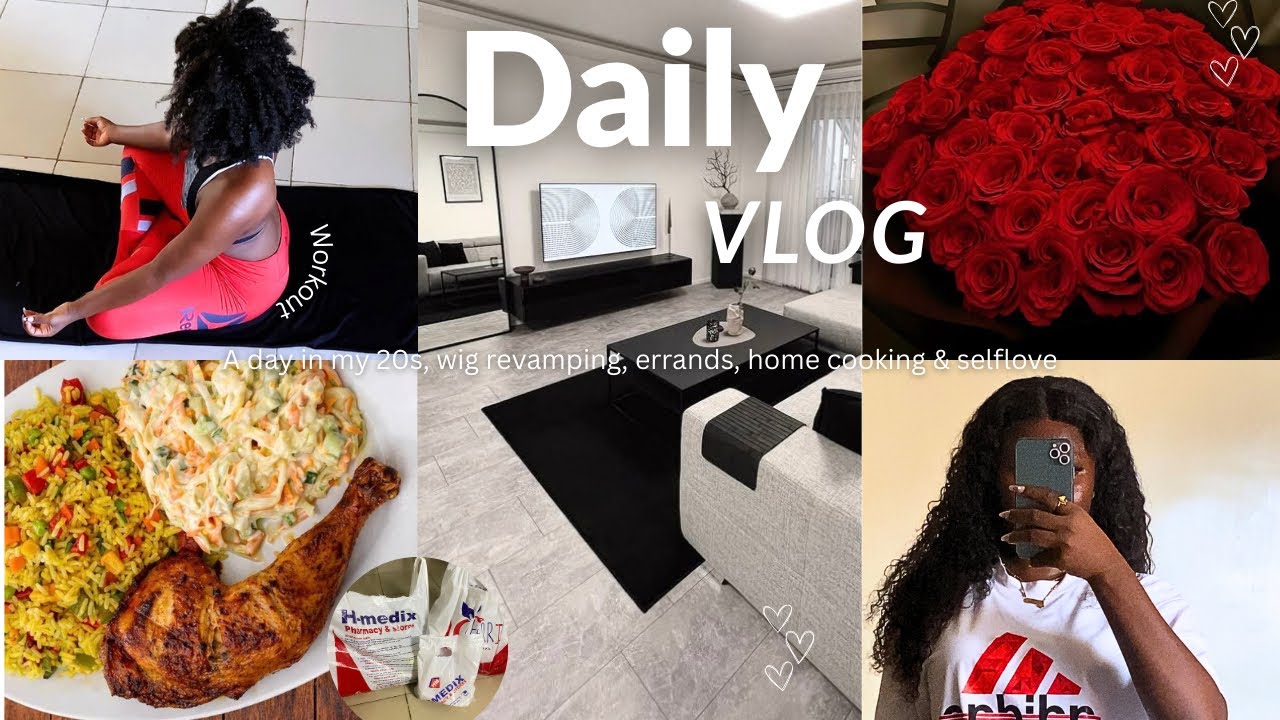 PRODUCTIVE DAY IN MY 20s | Morning Workout, Errands & Cooking the BEST Coconut Rice (Nigeria Living)