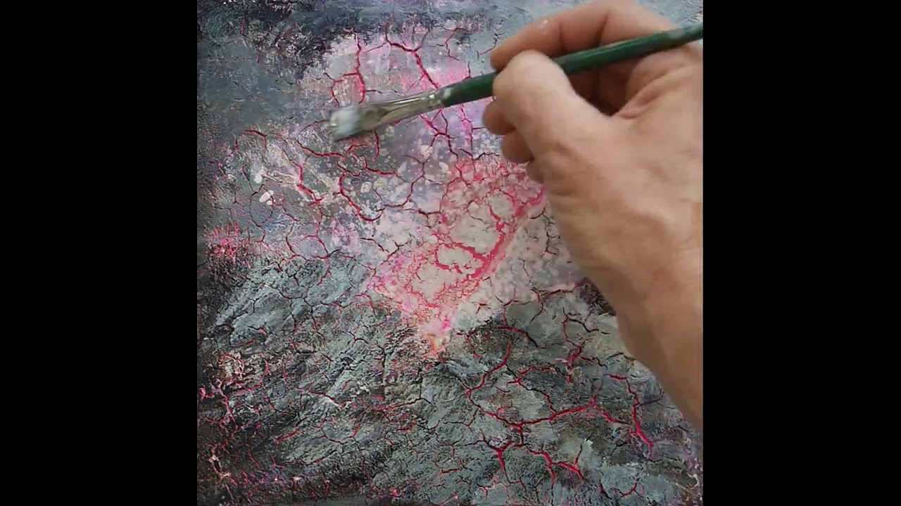 Acryltechniken. Struktur mit Marmormehl -meerartig