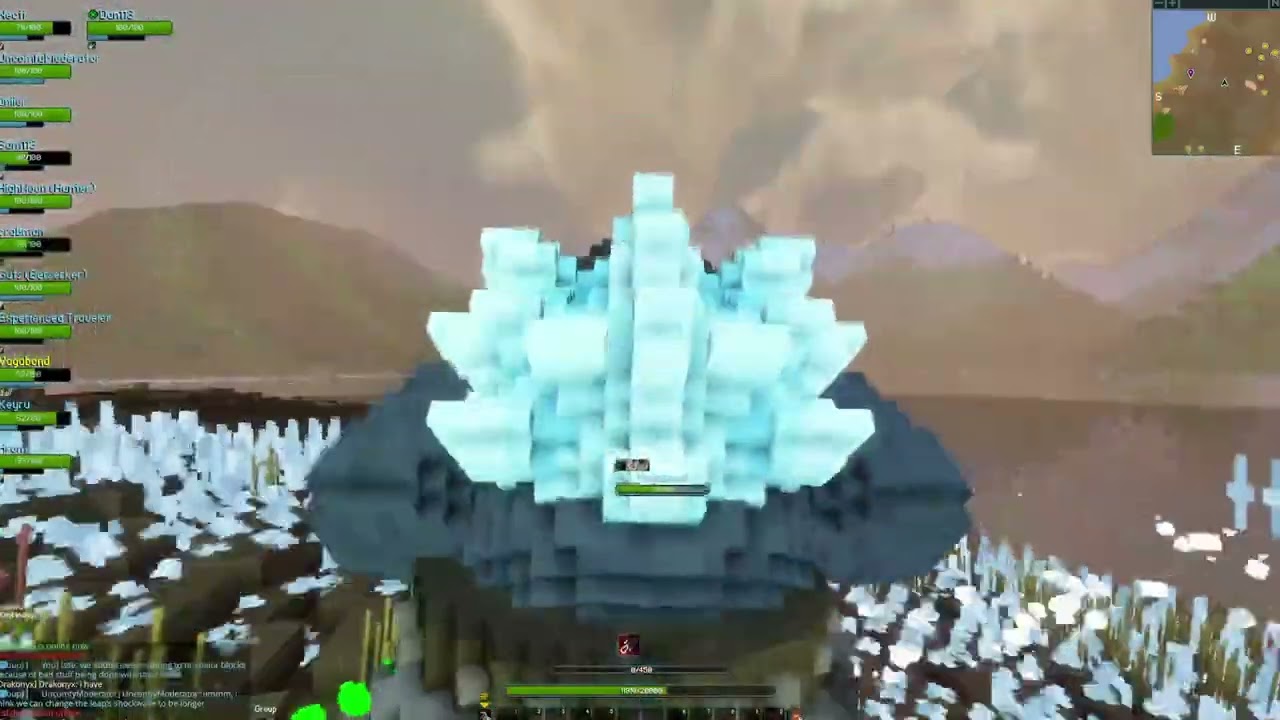Veloren first fight against Frost Gigas on official server