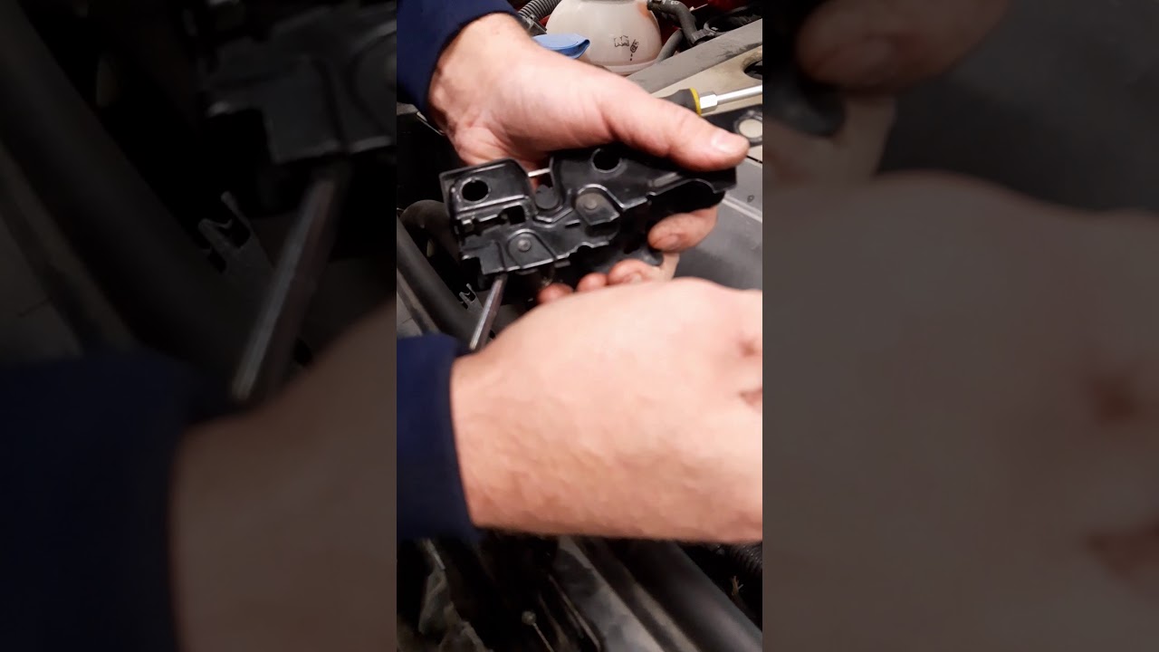 how to open the hood on a audi a3 when the cable is broken