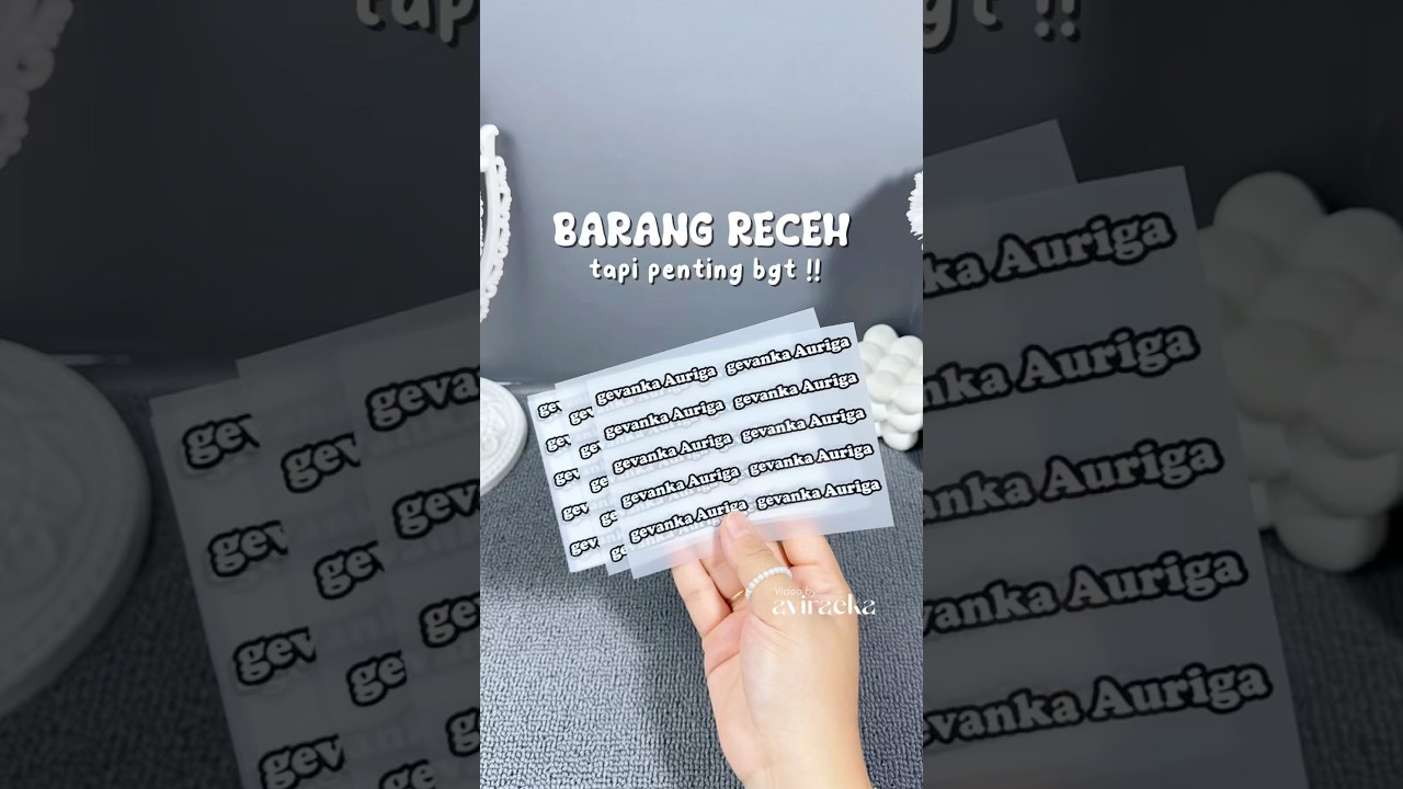 Stiker label nama anti air 