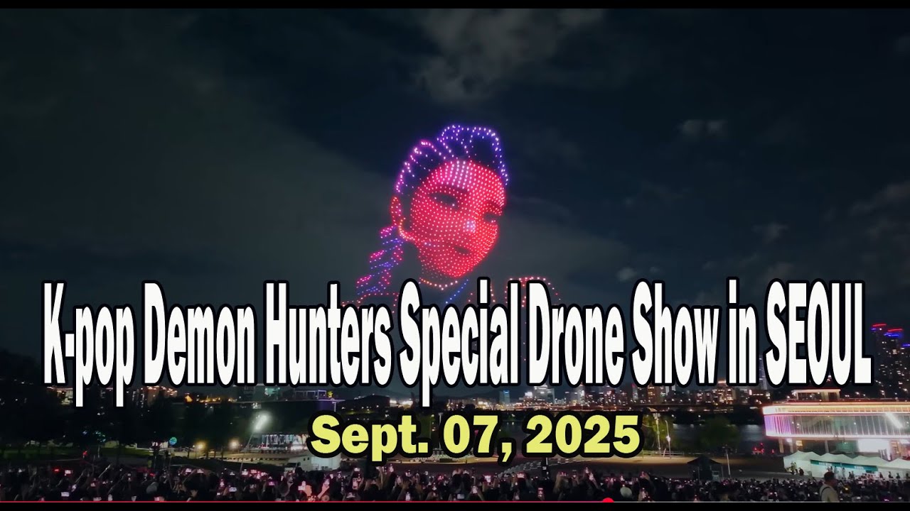 2025 K-POP DEMON HUNTERS DRONE LIGHT SHOW in SEOUL