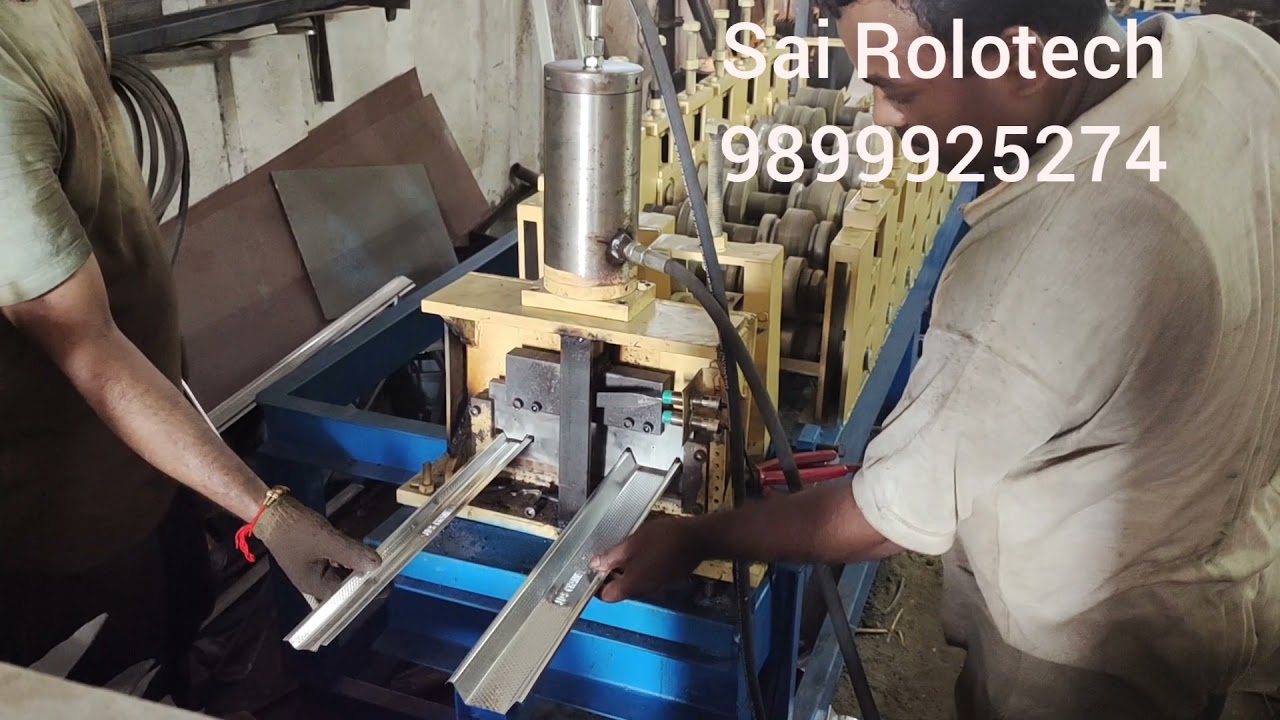 pop and gypsum double profile roll forming machine trial video
