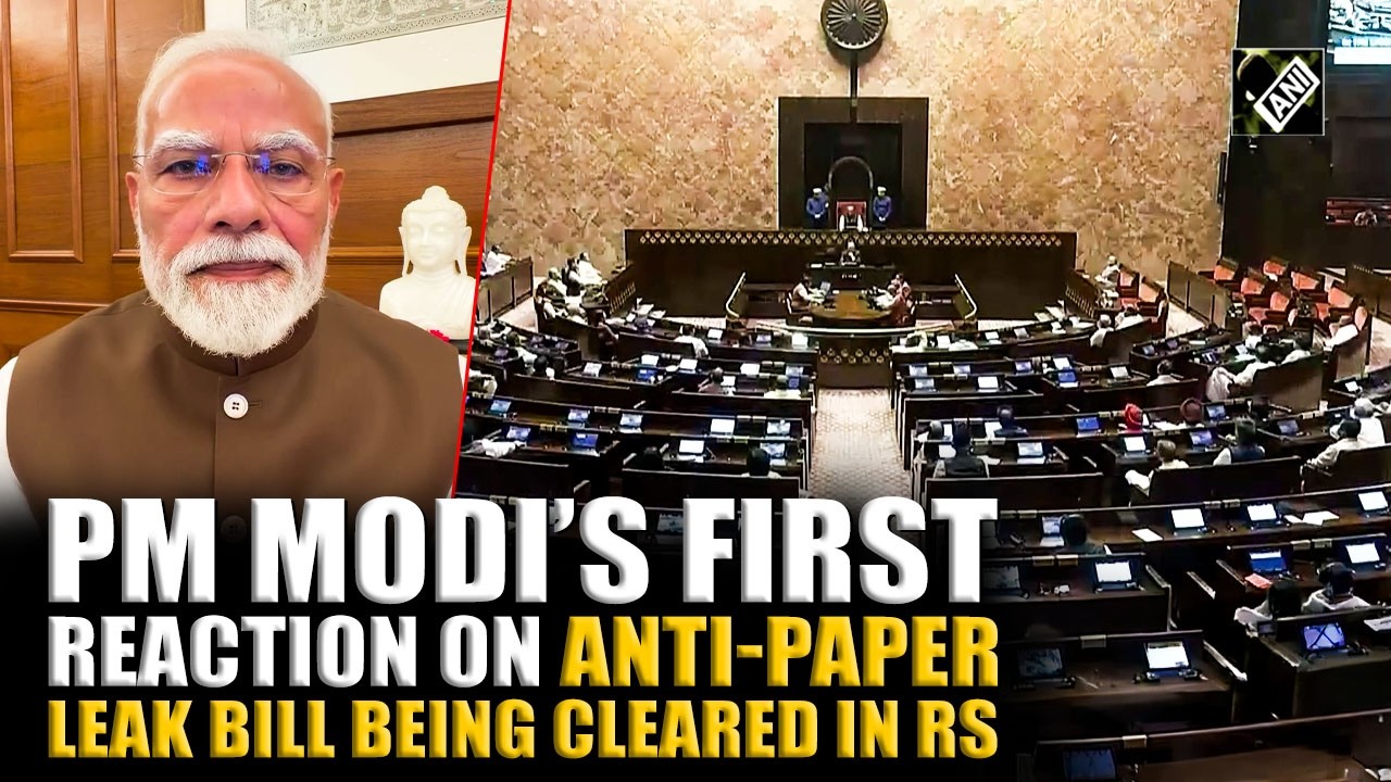 PM Modi&rsquo;s first reaction on Anti-paper leak bill being cleared in RS