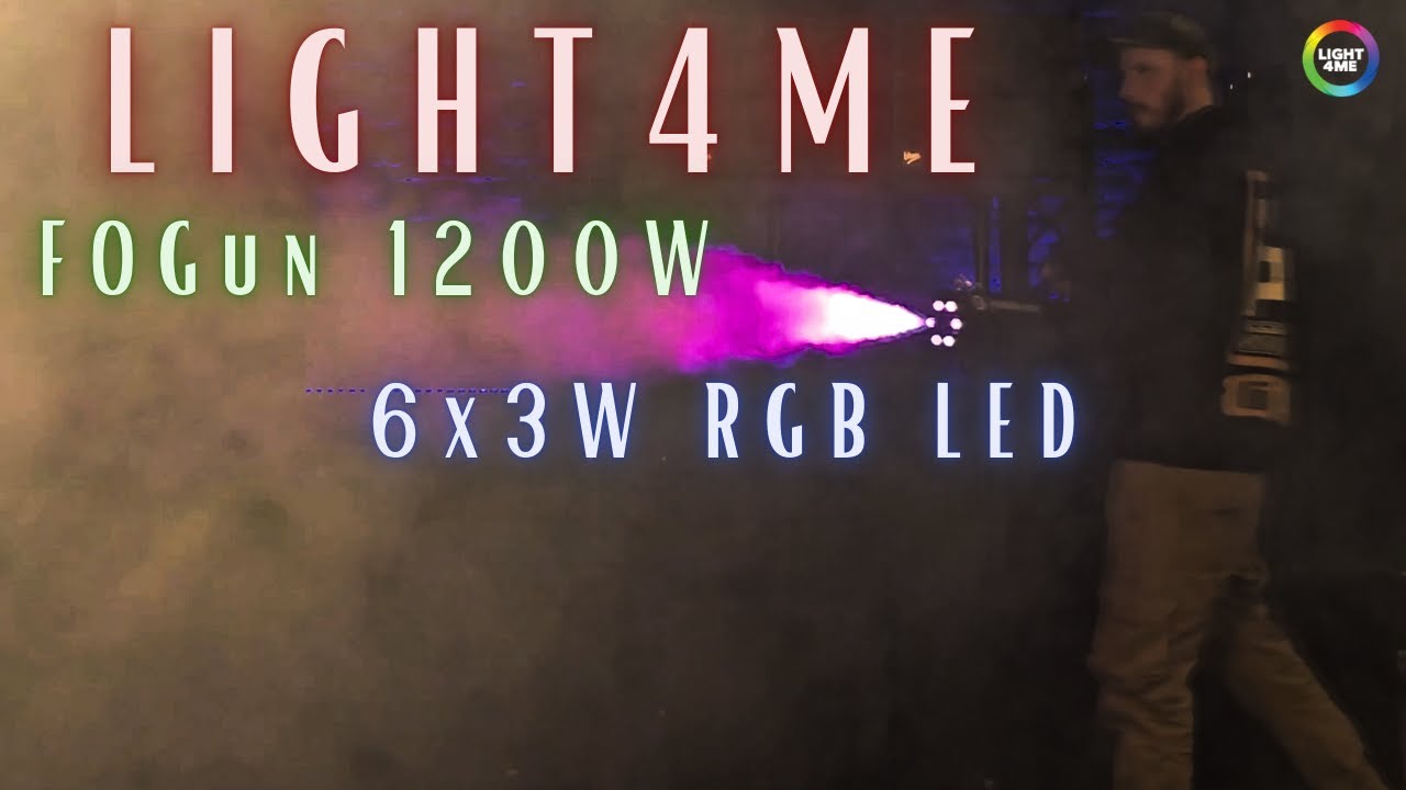 LIGHT4ME FOGun 1200W 6x3W RGB - wytwornica dymu LED