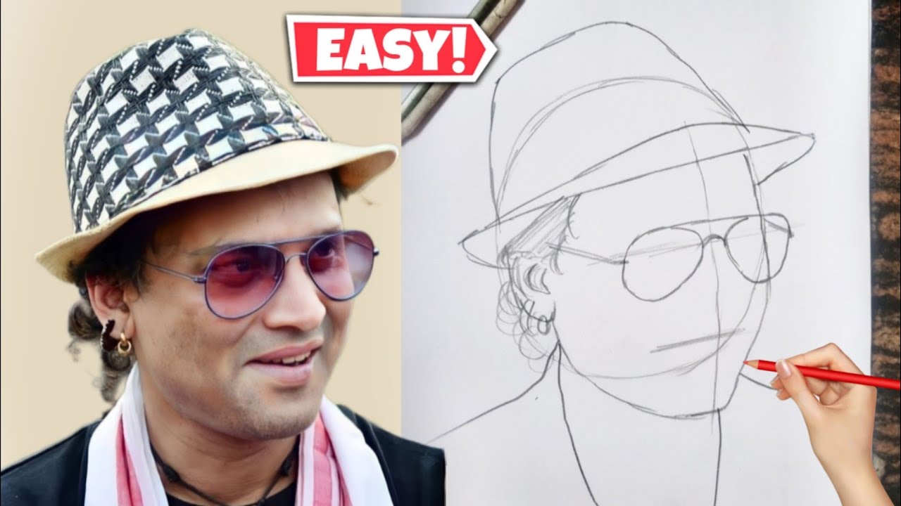 Zubeen Garg drawing | How to draw Zubeen Garg #zubeengarg #drawing
