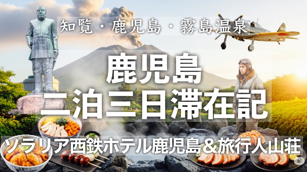 【鹿児島旅行】鹿児島二泊三日滞在記 【ソラリア西鉄ホテル鹿児島＆旅行人山荘に宿泊！知覧特攻平和会館・鹿児島グルメ・霧島温泉】