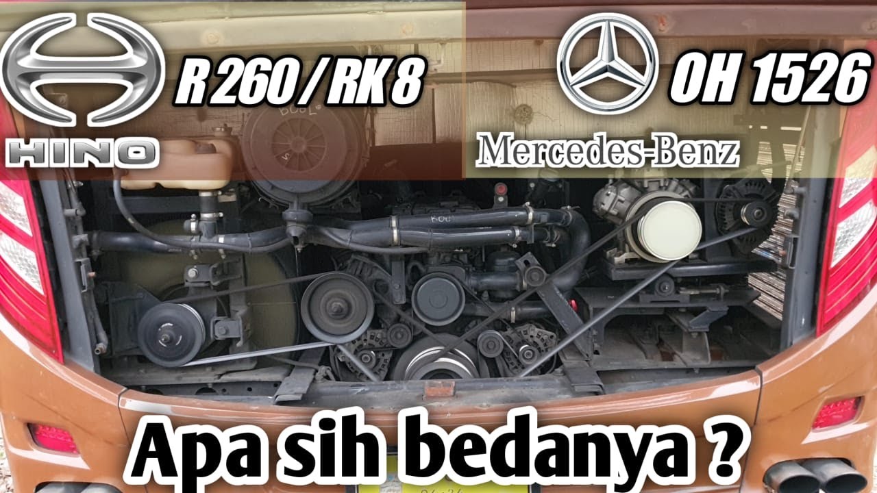 Perbedaan Bus Mercedes Benz OH 1526 dengan bus Hino R260 RK8 Melody Transport