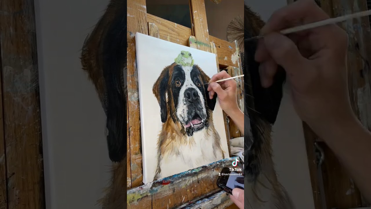 Saint Bernard and Frog painting