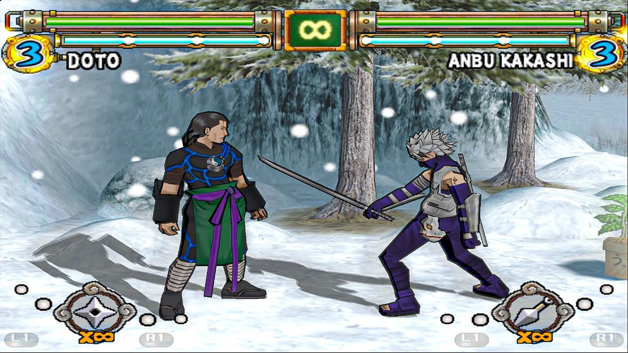 Doto vs Anbu Kakashi - Naruto Ultimate Ninja 2