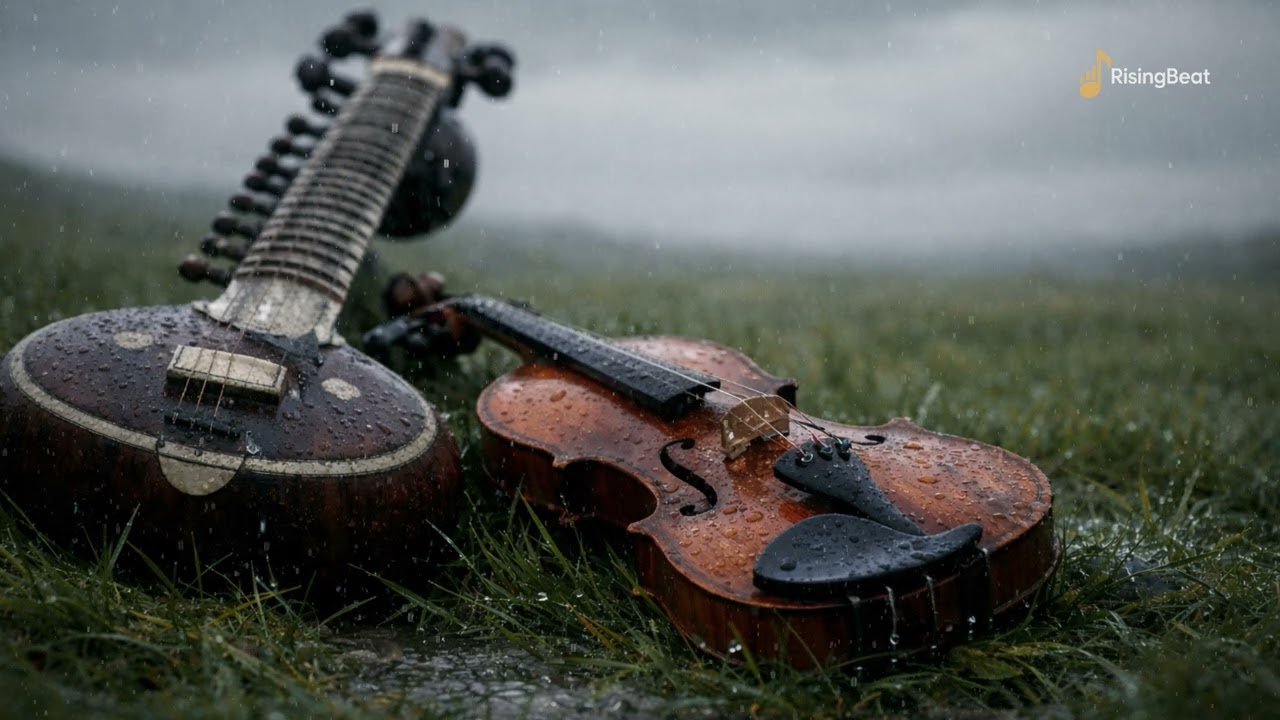 Yaadon Ki Barish | Sad Instrumental Music | Sitar & Violin | Lonely-less