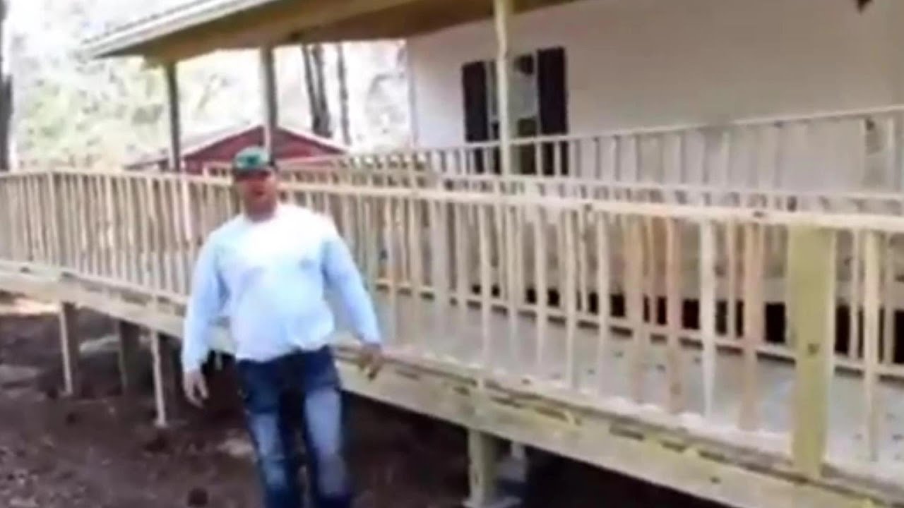 Building a Deck, Roof and Wheelchair Ramp Start to Finish