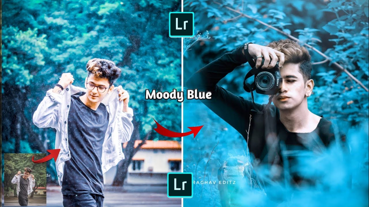 Moody Blue Effect Photo Editing In Lightroom | Lightroom editing | Lightroom mobile tutorial