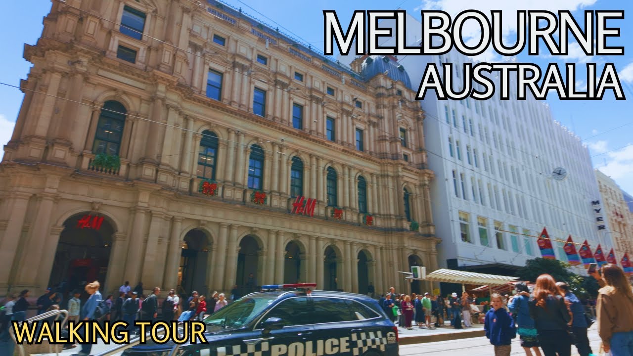 Exploring H&M on Bourke Street Mall | Melbourne CBD Walking Tour (From Russel St) | Australia 4K