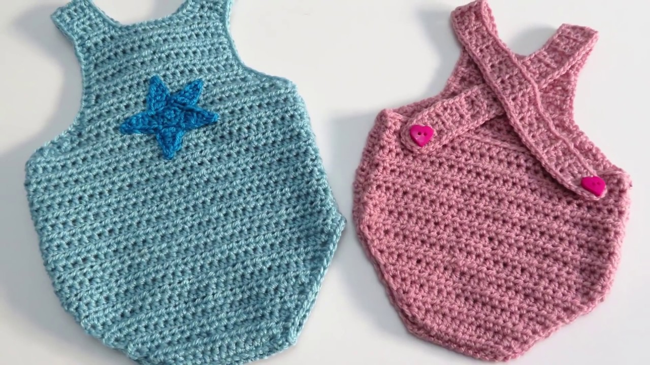 Copia de PELELE PARA BEBÉ A CROCHET (MUY FÁCIL!!)