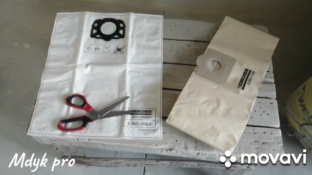 #Лайфхак, как сделать из одноразового мешка многоразовый (для пылесоса Kärcher wd 3 p and wd 6 p)