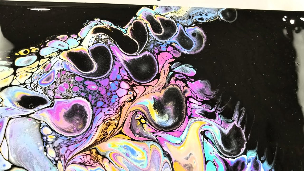 (12) Flip cup method with bright colors on black background
