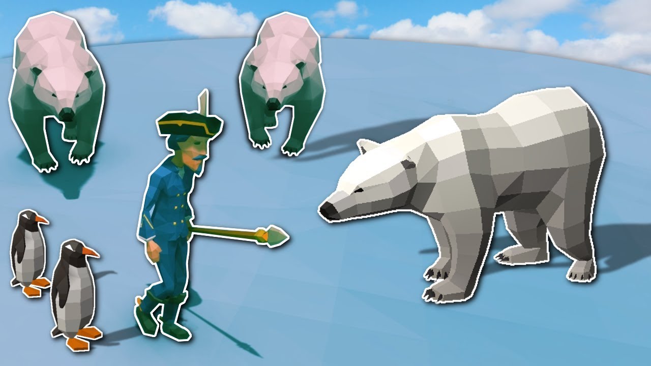 Ylands - POLAR BEAR ISLAND & PENGUINS! - Ylands Multiplayer Gameplay & Ship Sailing