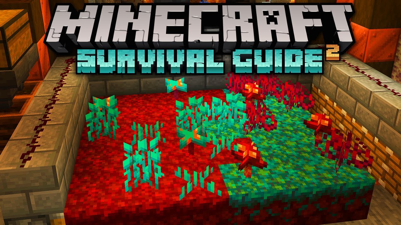 Ферма багровых и искажённых грибов! ▫ Руководство по выживанию в Minecraft (обучение 1.18, давай ...