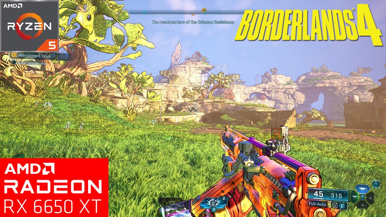 RX 6650 XT - Borderlands 4 - 1440P, 1080P, FRAME GENERATION -