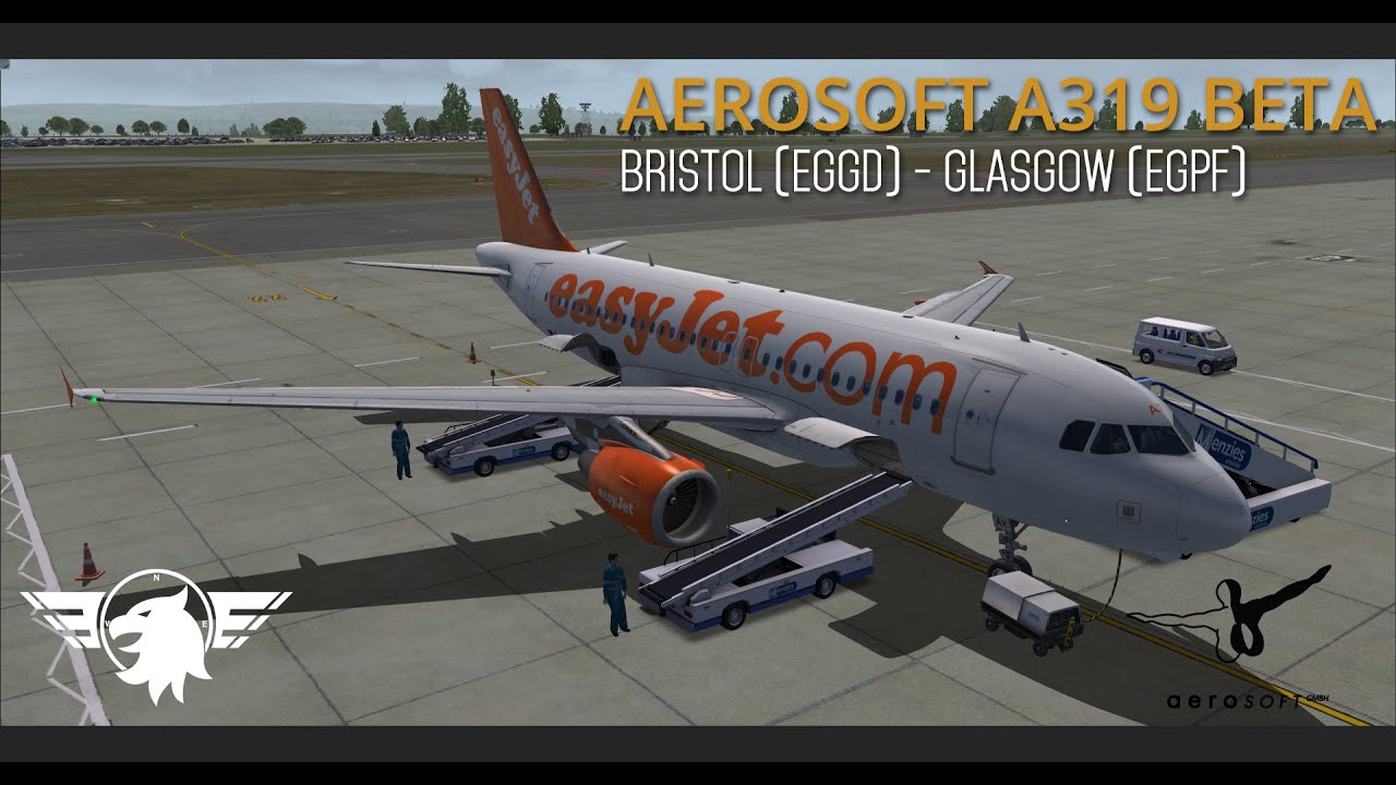 Aerosoft A319 BETA | Bristol (EGGD) - Glasgow (EGPF) | Full Flight | VATSIM | HD 1080P