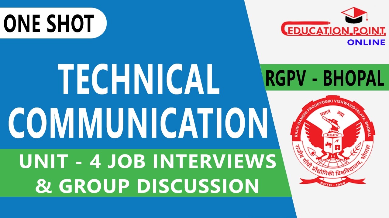 Unit 4 Technical Communication One Shot Video | RGPV B.Tech 2nd Year