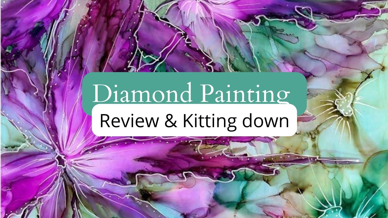 Diamond Painting Kitting Down / Fertiges Bild