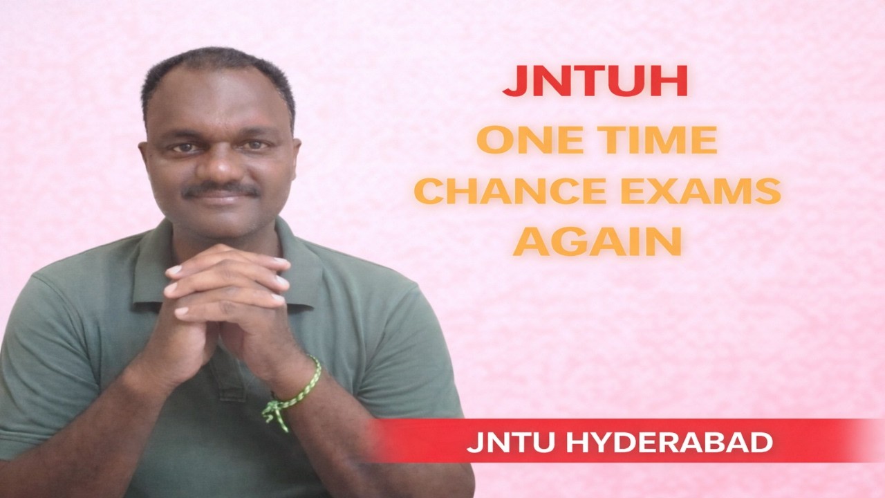 JNTUH ONE TIME CHANCE EXAMS AGAIN#jntuh