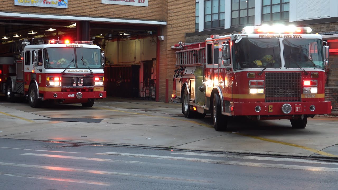 Philadelphia Fire Department Engine 7, Ladder 10 , Battalion 10 Responding 