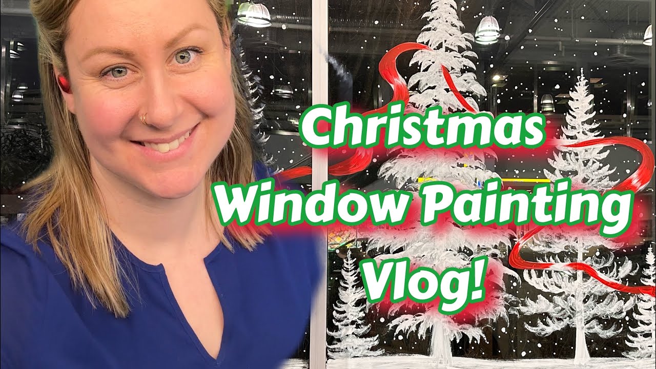 Christmas window painting vlog! First of the season 2024!
