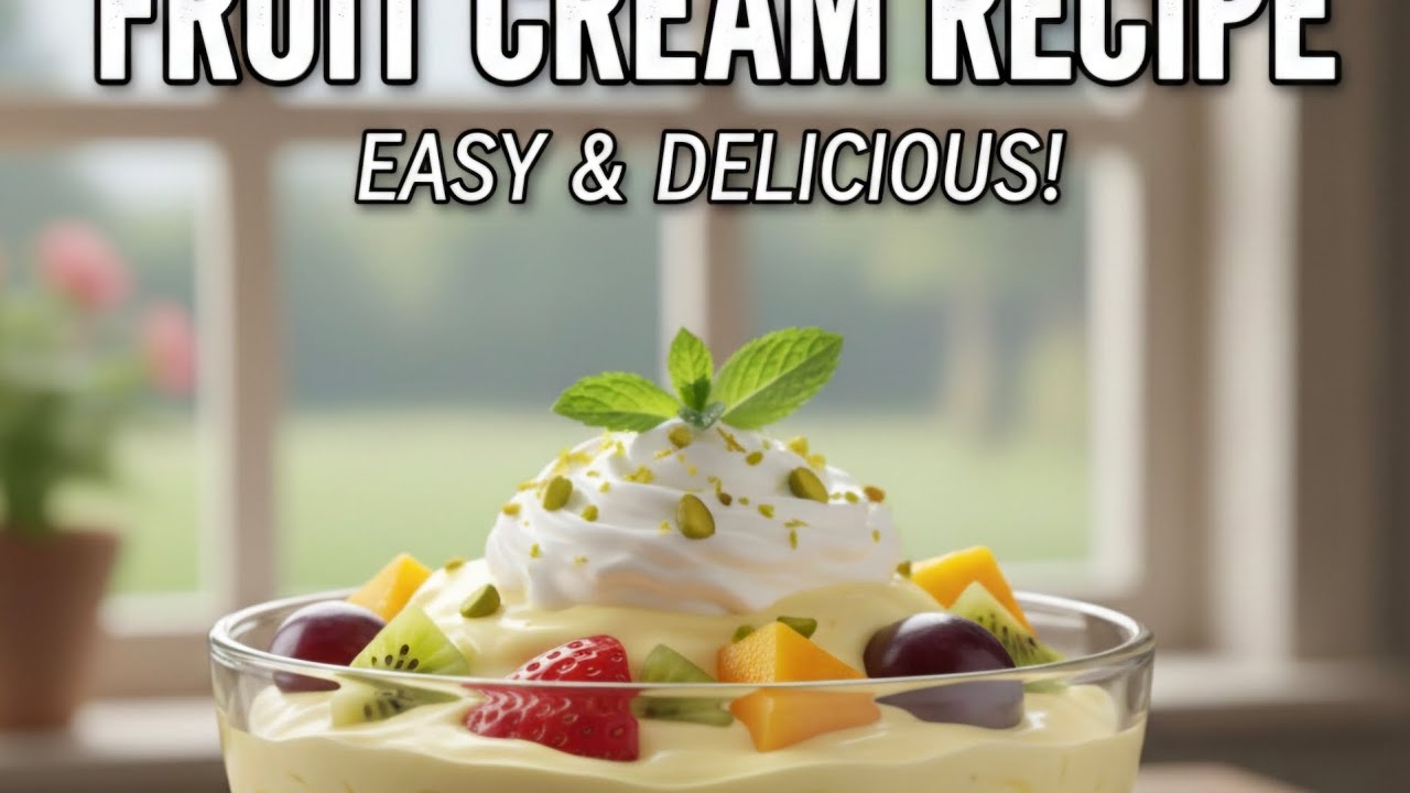 बाजार जैसी फ्रूट क्रीम बनाये घर पर | Fruit Cream Recipe | Dessert Recipe😋😋
