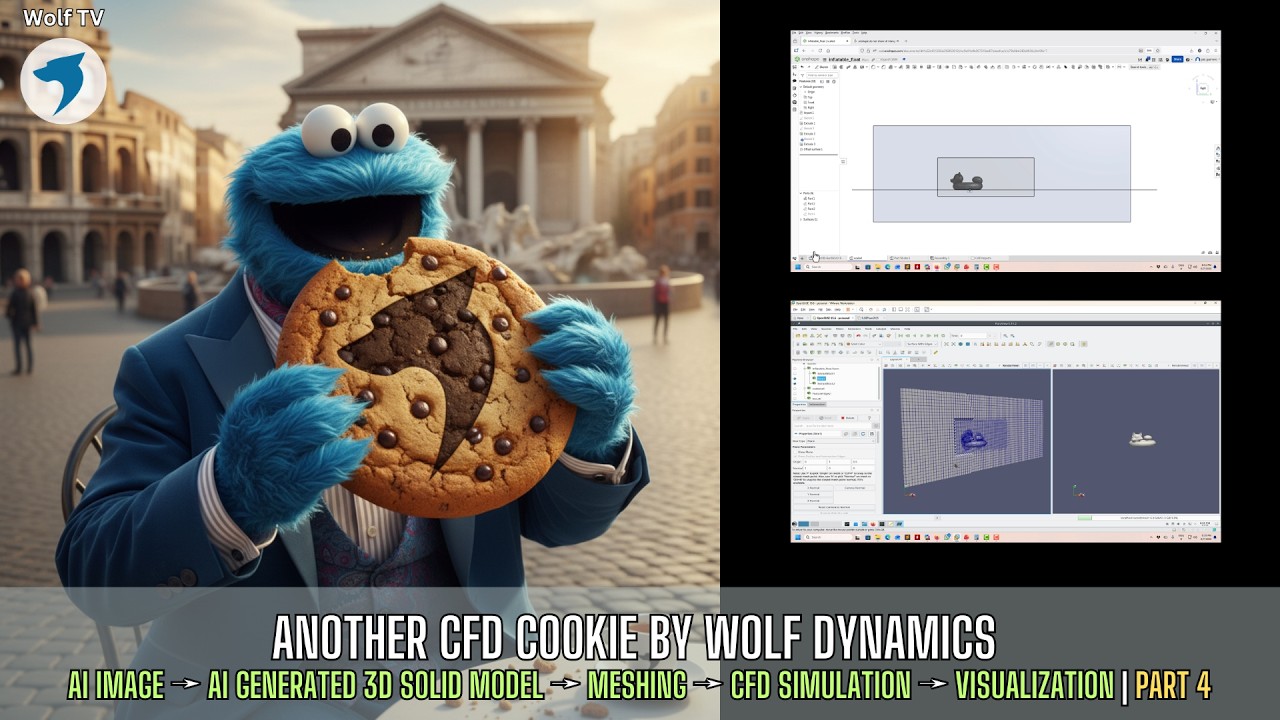 🍪 CFD cookie - snnapyHexMesh and OpenFOAM for beginners with a twist of AI image generation | Part 4