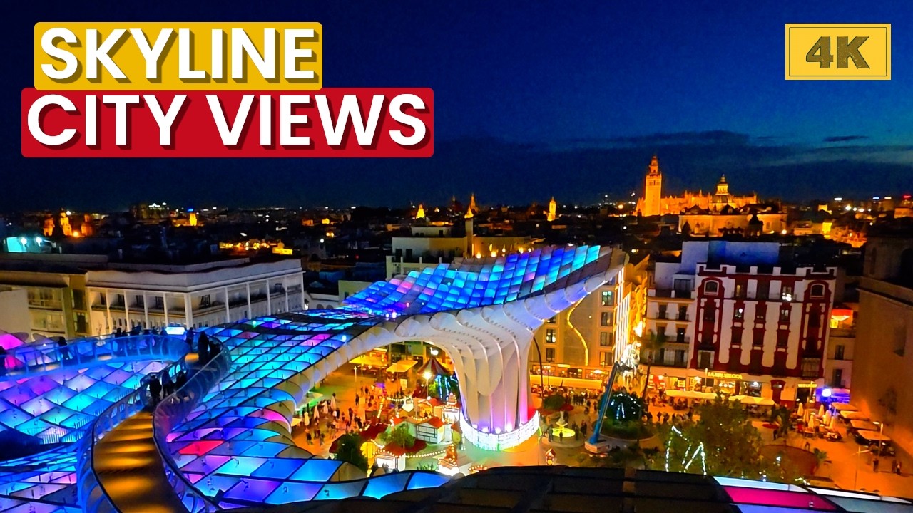 Are these the BEST city views in Spain? (4K Seville Walking Tour) #walking #walk #walkingtour #walks